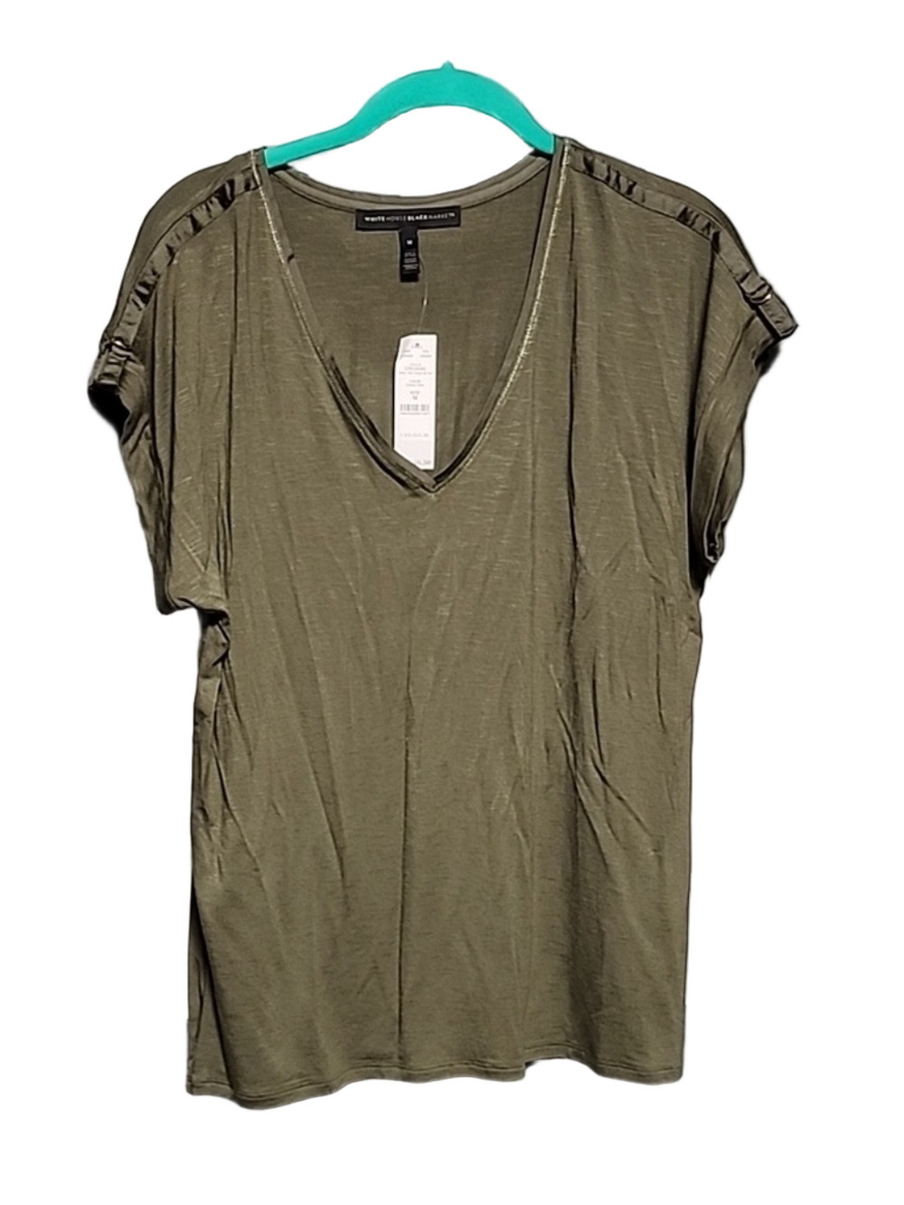 White House Black Market Green Top
